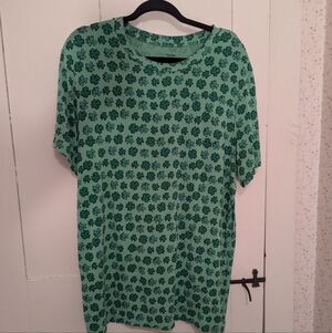 ☘️ Me Undies Shamrock Kelly Green Patterned Night Shirt So Soft & Comfy